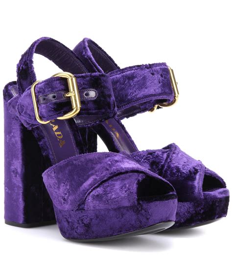 prada velvet platform 12|prada platform sandals velvet.